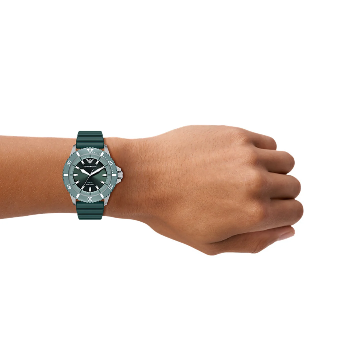 Emporio Armani World Explorer Green Dial Solar Watch AR11786 - Image 3