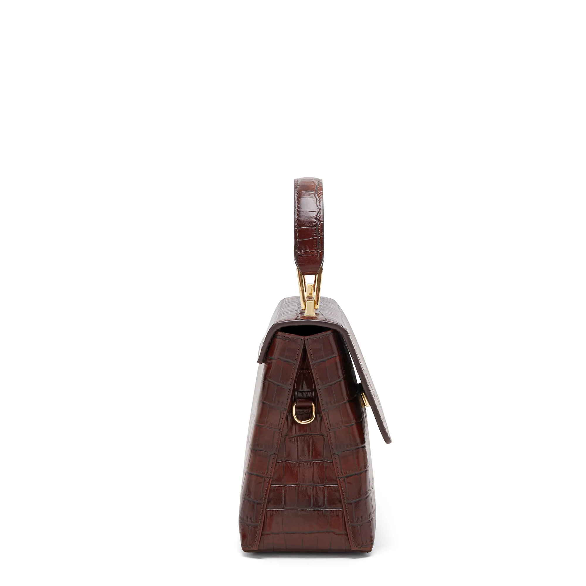 Isabel Bernard Femme Forte Heline Croco Brown Handbag IB21013 - Image 6